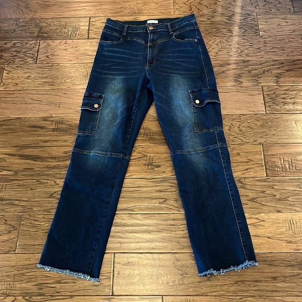 Blue Turtle High Rise Denim Cargo Size 13